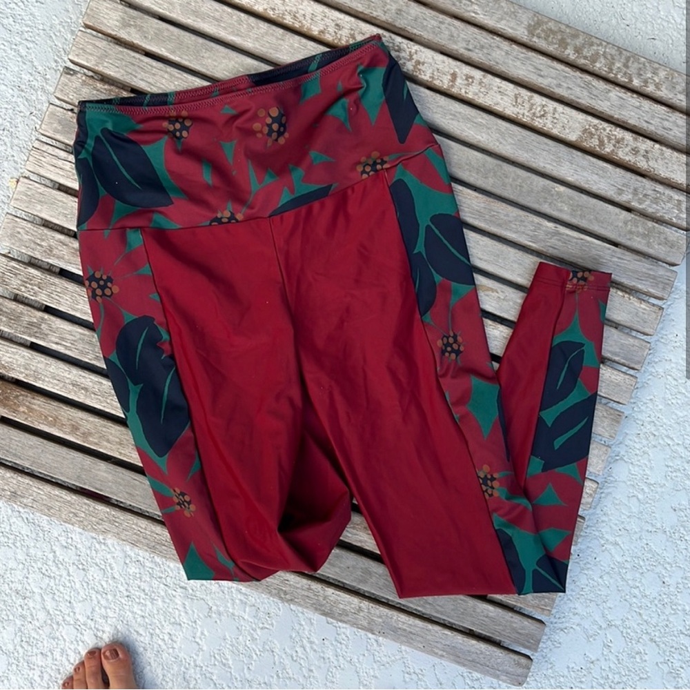 Seea Red Recycled Swim Leggings Size S